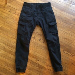 Black Slim Fit Cargo Pants